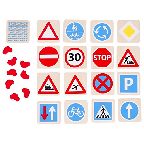 Goki Wooden Memory Game Traffic Signs