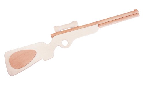 Wooden Rifle With Scope Natural 83