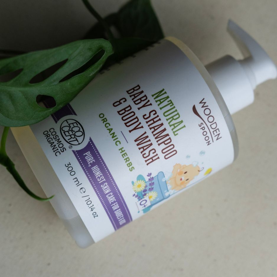 Wooden Spoon WoodenSpoon 2-in-1 Baby Shower Gel and Shampoo with Herbs 300 ml 30 ml