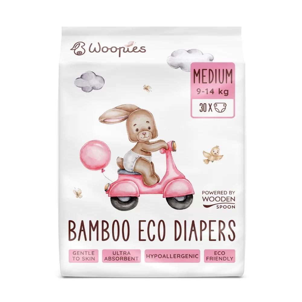 Wooden Spoon Woopies EKO baby diapers MEDIUM (9-14kg) wooden spoon 30pcs. 30 ml