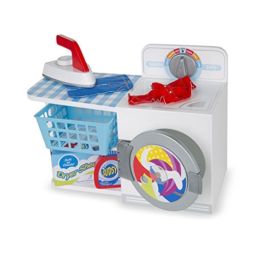 Melissa & Doug Wooden Washing Drying Ironing A