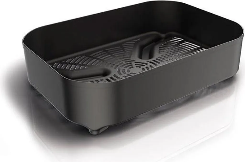 Merkloos Woodfire Combo Sharpening Basket, compatible with Ninja Electric Barbecue Grill – Half-width air fryer basket – Black – Official accessory – XSKCRSPBKT Grill accessory