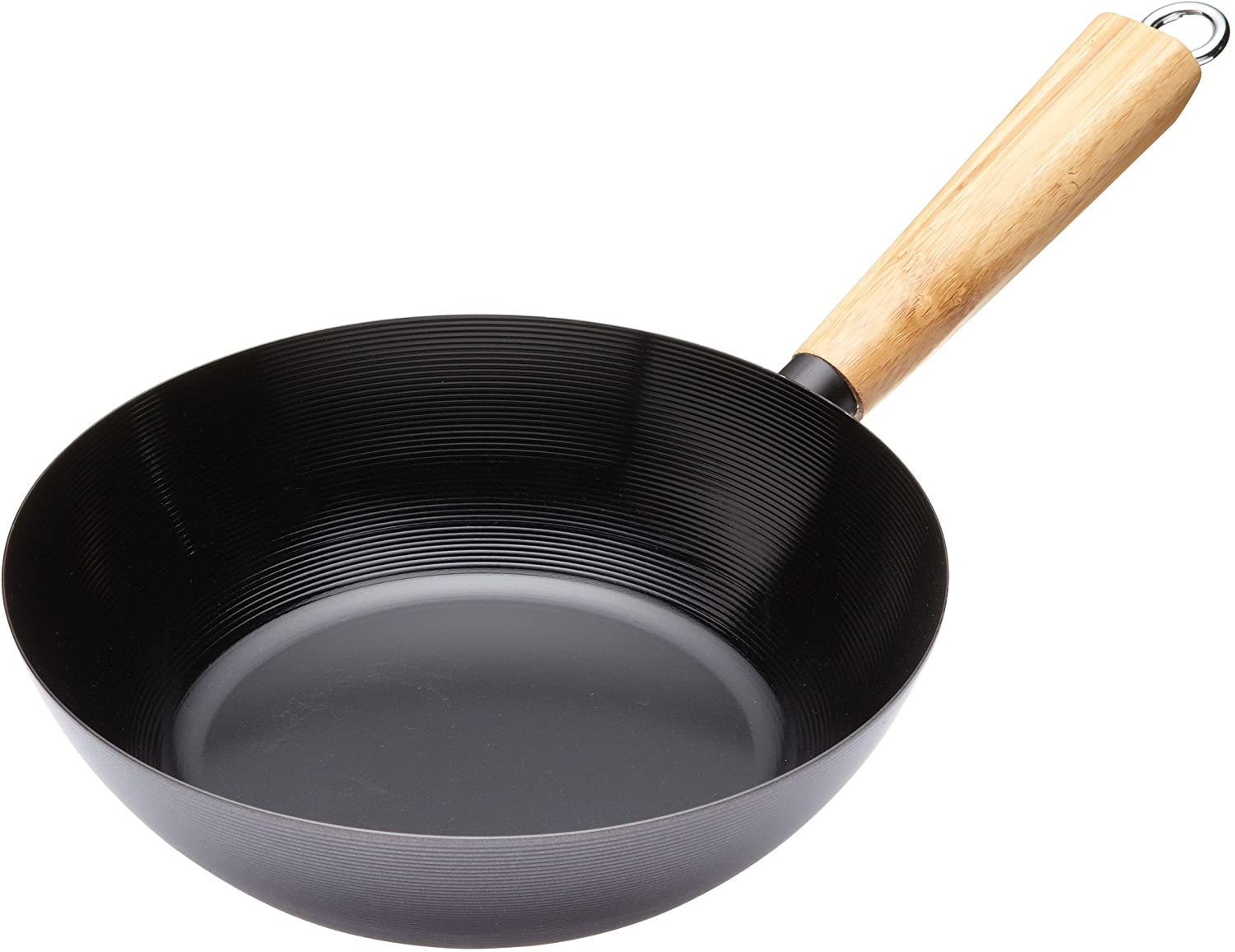 KitchenCraft World Of Flavours Oriental 25cm Carbon Steel Non-Stick Wok