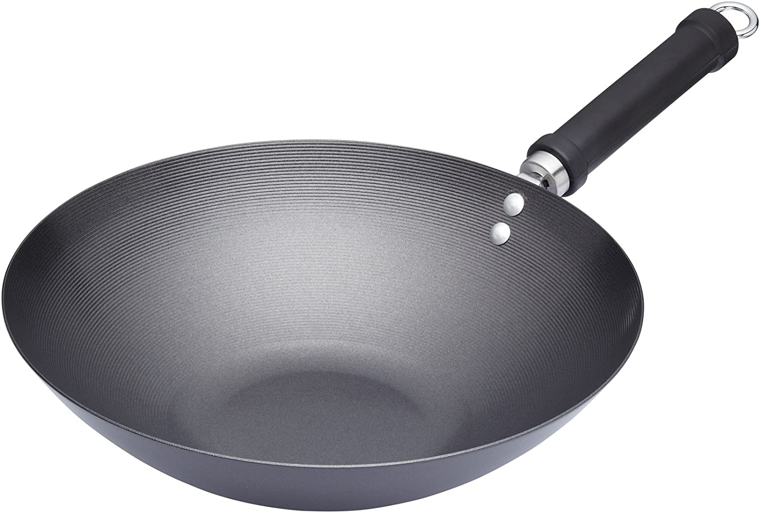 KitchenCraft World Of Flavours Oriental Carbon Steel 30cm Non-Stick Wok
