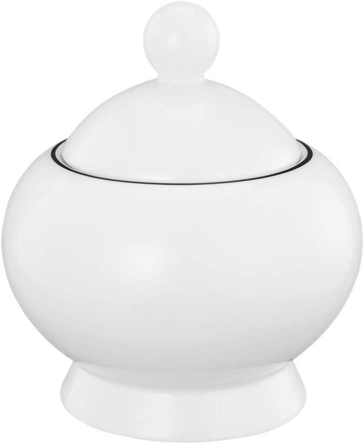 Seltmann Weiden Lido Black Line Sugar Bowl Porcelain