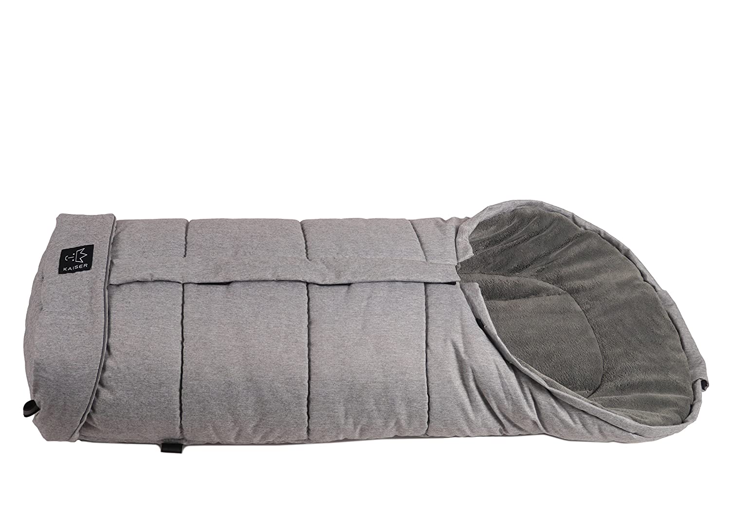 Kaiser Pram Footmuff Jooy Melange, Light Grey Melange