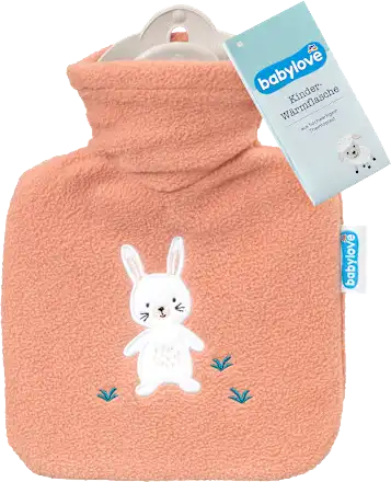 Children's hot water bottle, red-orange, 1 pc.