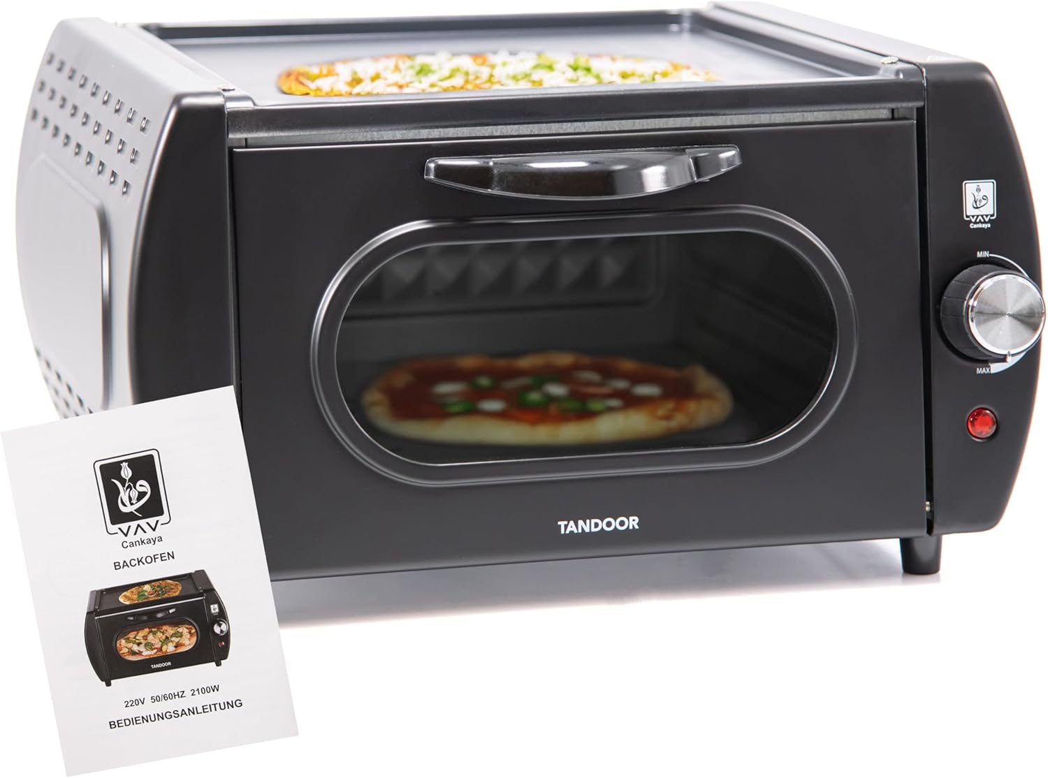 TruWare Just Camp Tandoori Oven Mini Oven Traditional Indian, Oriental and Turkish Food - Chapati Roti Lahmacun Manakish Naan Bread Maker Electric Tandoor Oven