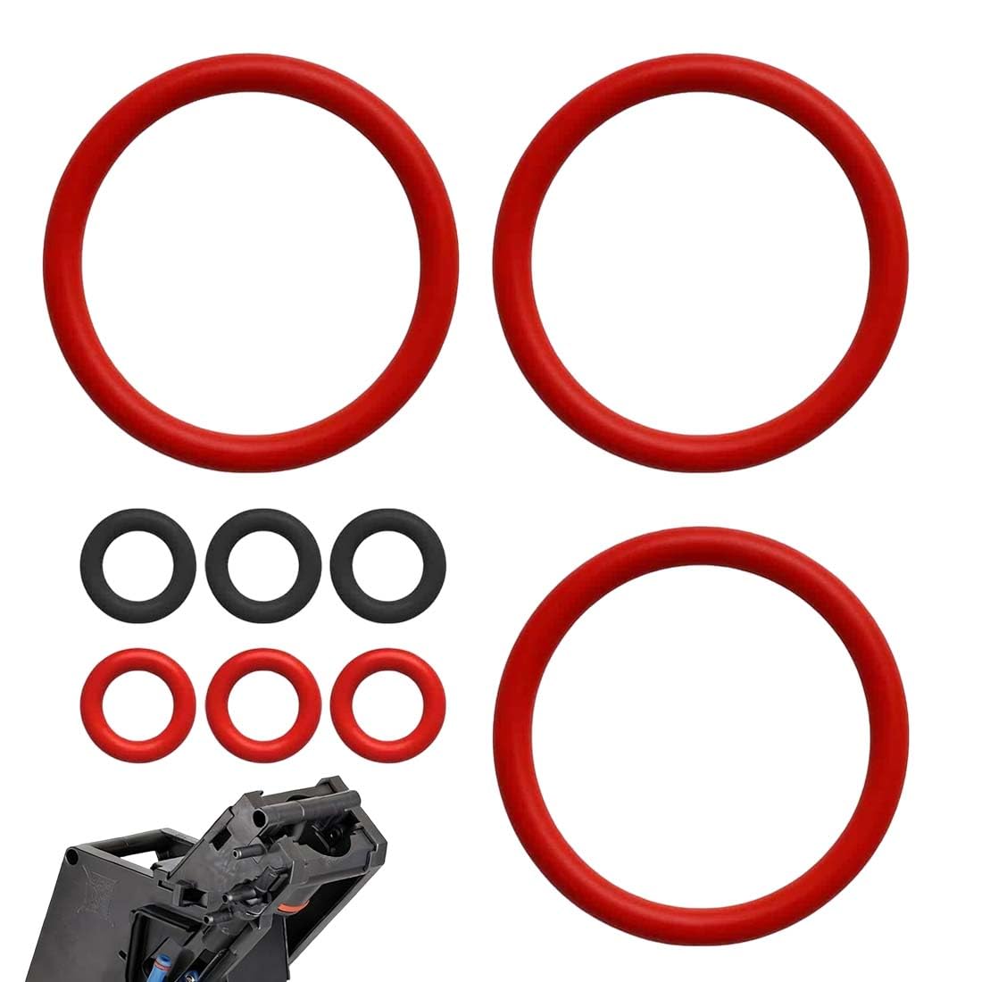 JUGUTA Pack of 9 Sealing Rings for Brewing Unit Compatible with Siemens Eq5 Eq6 Eq6 Plus Eq7 Eq8, Gaggenau, Bosch, Neff O-Ring Set for Coffee Machines