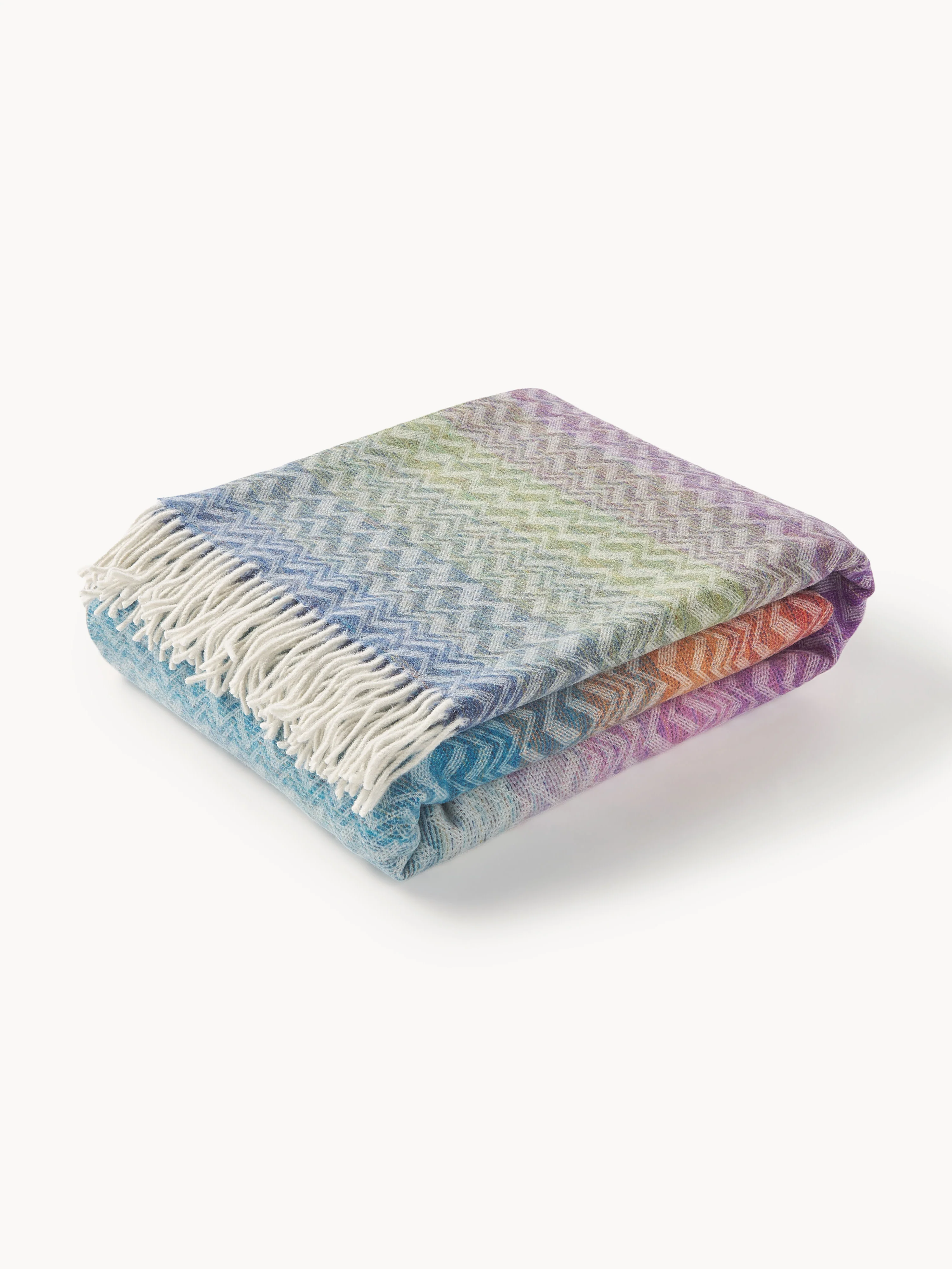 Missoni Bastien throw blanket with fringes