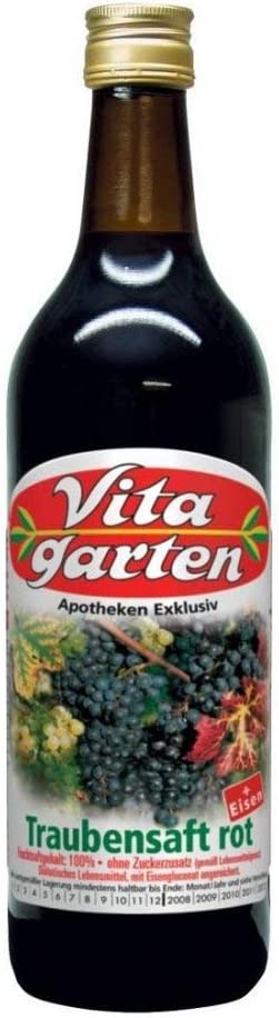 VITAGARTEN Red Grape Juice + Iron Disposable Bottle 200 ml