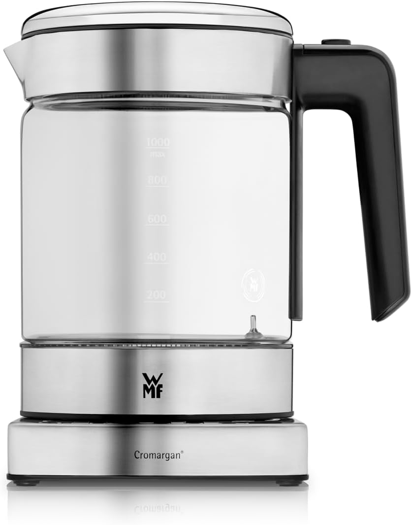 WMF Küchenminis 2-in-1 Vario Glass Water Kettle / Tea Maker with Tea Bag Holder and Strainer / 1.0 L / 1,900 W / with Temperature Adjustment