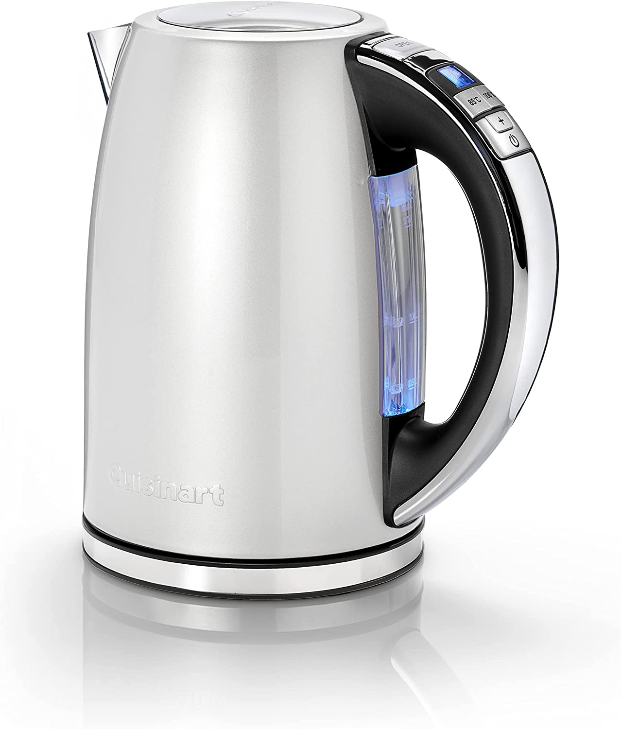 Cuisinart CPK17SE Multi Temp Kettle, 3KW, Stainless Steel, 1.7L Capacity, Pearl Grey