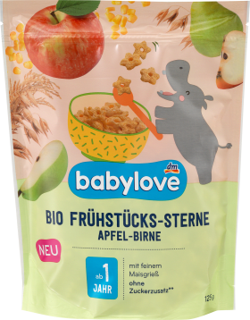 babylove Children's muesli apple-pub stars, from 1 year, 125 g