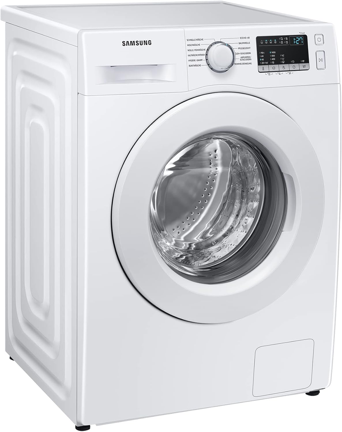 Samsung WW90T4048EE/EG Washing Machine, 9 kg, 1400 rpm, Ecobubble, Hygiene Steam Programme, Stain Intensive Function, Digital Inverter Motor, White