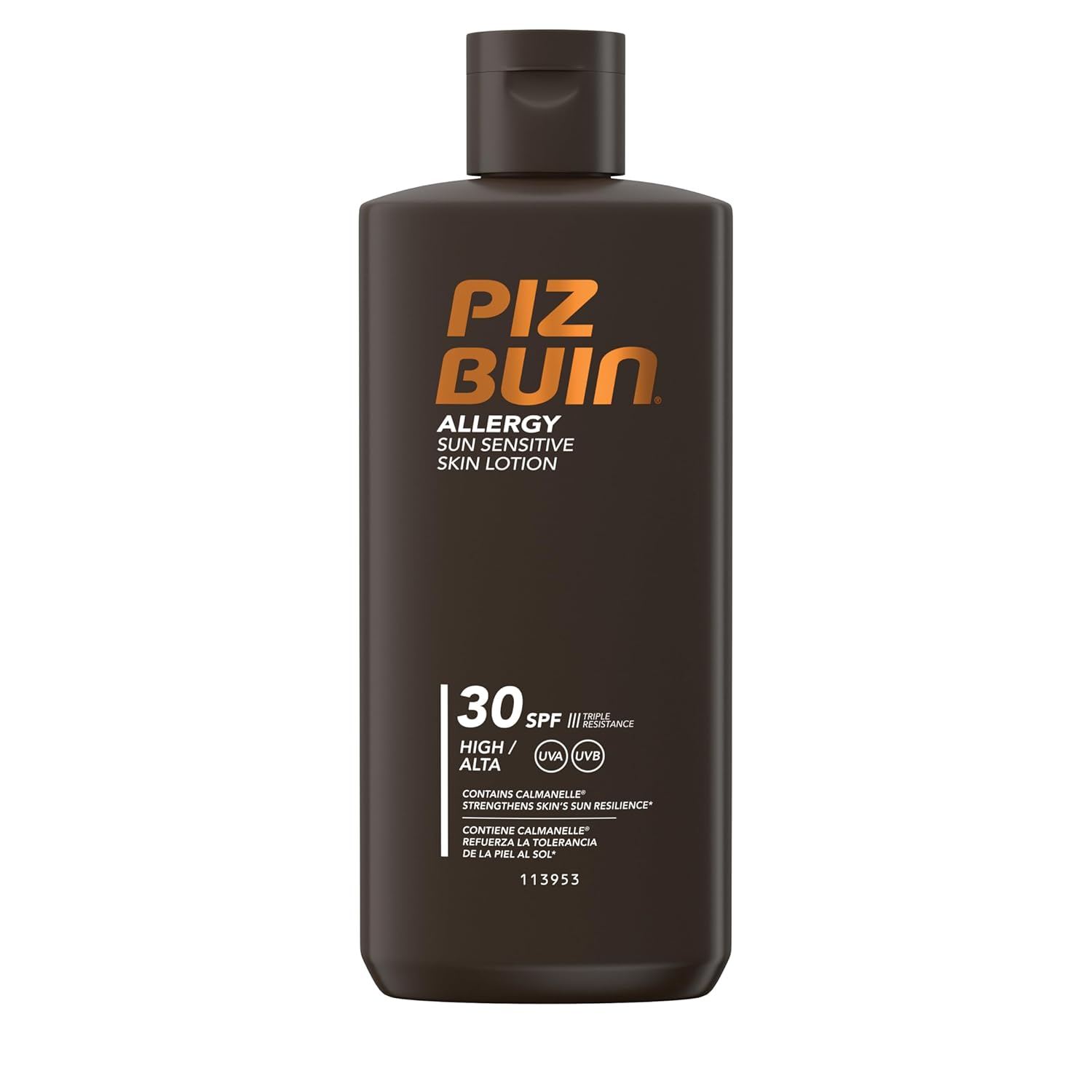 Piz Buin Allergy Sun Sensitive Skin Lotion SPF 30, Fast-Absorbing Allergy Sufferers Sun Cream with Protective Complex Against Skin Irritation (1 x 200 ml)