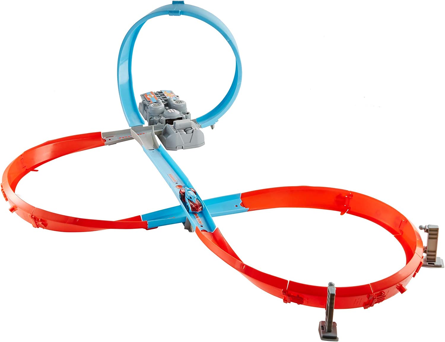 Hot Wheels GWT42 - Race Track with 8 Curve with Motorised Loops for Speed, for Children from 5 Years