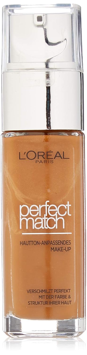 L'Oréal Paris L \ 'Oréal Paris Perfect Match Foundation, Liquid Make -up, Opaque and Moisturising for A Natural Complexion - 8n cappuccino (30 ml)