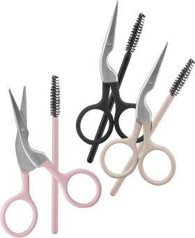 ebelin Eyebrow shears with brushes, 1 hour