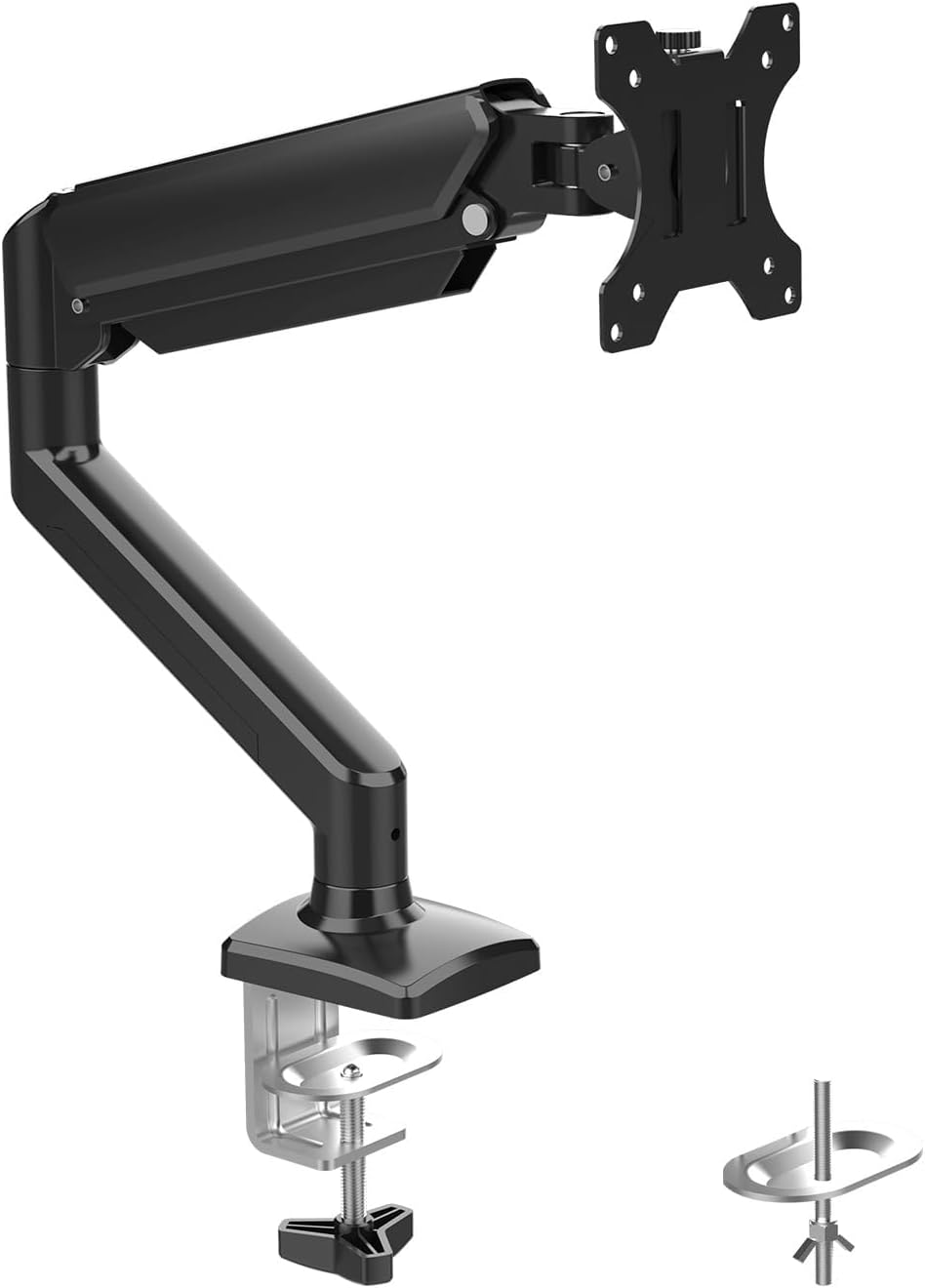 GRIFEMA Store GRIFEMA GB2003-1 Monitor Mount for 13-32 Inches, Monitor Arm with Gas Spring, Height Adjustable, Single Screen Stand, 360° Rotatable, Swivel, Tilt, VESA 75 x 75/100 x 100 mm, up to 9 kg, Black
