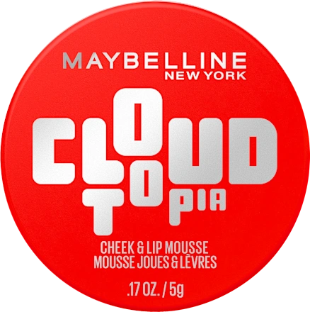 Maybelline New York Cloudtopia Blush Cheek & Lip Mousse 03 Divine Crimson, 5 g