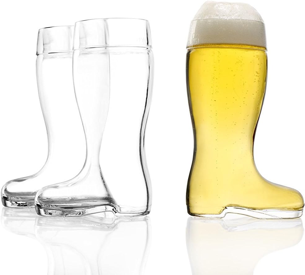 STÖLZLE LAUSITZ Beer Boots 250 ml I Set of 3 I Elegant Beer Glasses 0.25 L I Dishwasher Safe I Elegant Lead-Free Crystal Glass I Very Shatter-resistant I High-Quality Glasses I Boot Glass