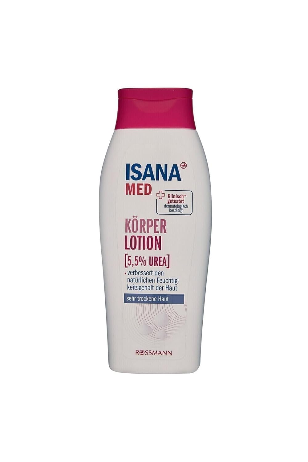 ISANA MED Body Lotion (5.5% Urea) - Moisturizer for Very Dry Skin with Panthenol & Allantoin, Microbiome Balance, Soothing & Smoothing, No Microplastics, 250 ml