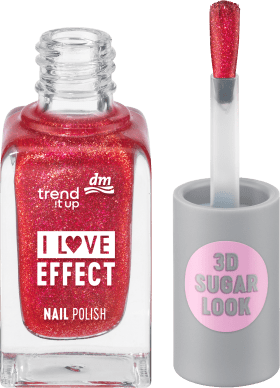 trend !t up Nailack Effect 020 Red Glitter, 8 ml