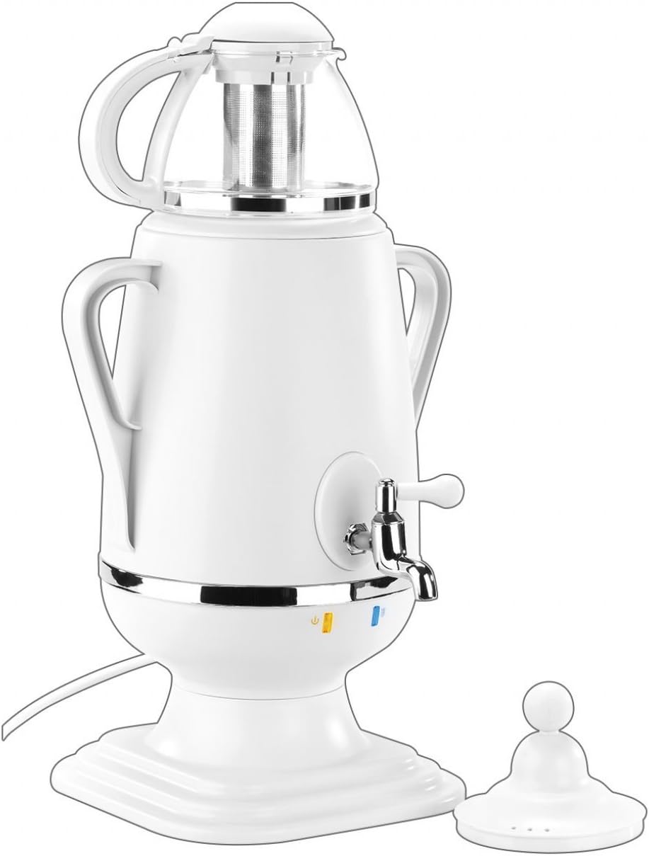 Pearl Samowar Tea Maker with Glass Teapot 2200 Watt