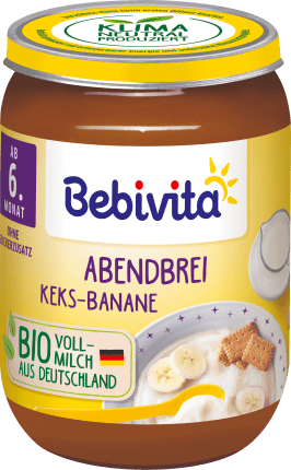 Bebivita Evening porridge biscuit-banana, from the 6th month, 190 g