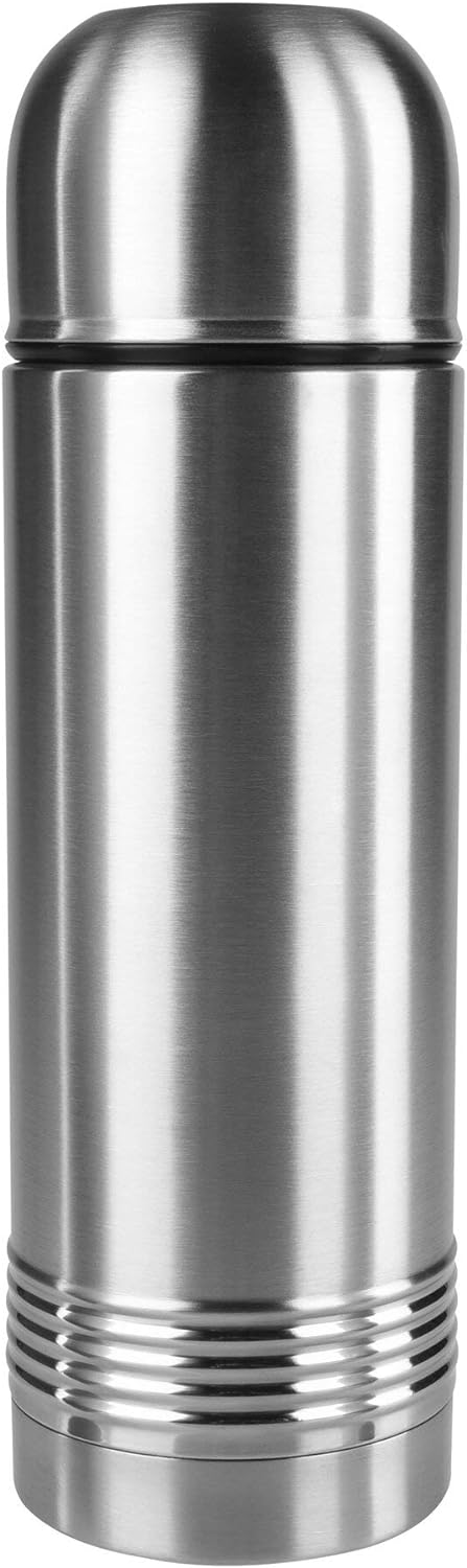 Tefal Senator Isolierflasche, Edelstahl, Silber, 7,5 x 7,5 x 26,7 cm