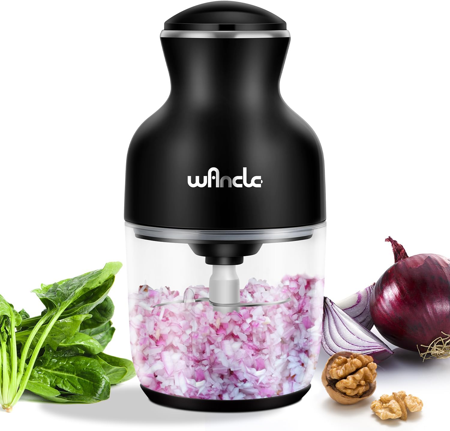 Wancle Multi Chopper, Electric Chopper with 350 W, 600 ml Chopper for the Kitchen, Quiet and Easy to Use
