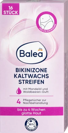 Balea Cold wax strips bikini zone, 16 pieces