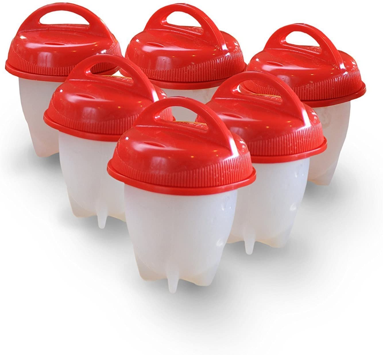 radarfn Hard and soft Maker As Seen On TV: Egg Boiler, BPA Free, Non Stick, Not Case Silicone Maker Eggs Without The Shell (6 Pack)