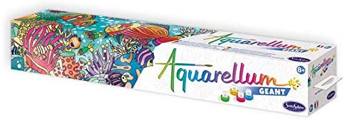Sentosphere 3906803 Aquarellum Colouring Poster Set-Underwater World, Multi
