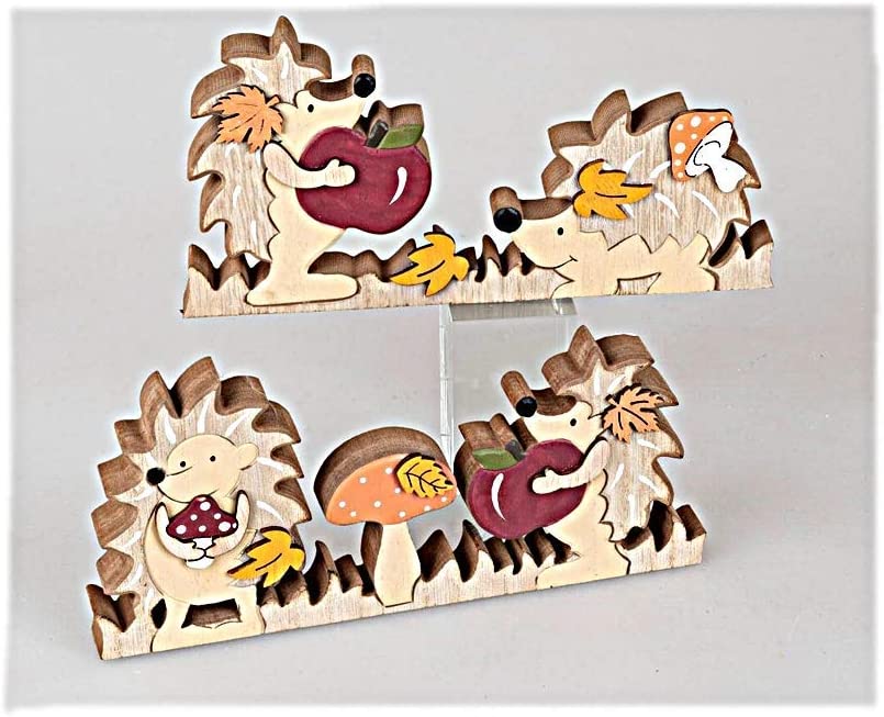 Formano Herbst Deko 23cm Figur Igelfreunde 1 Stück Sortiert cremefarbenes H