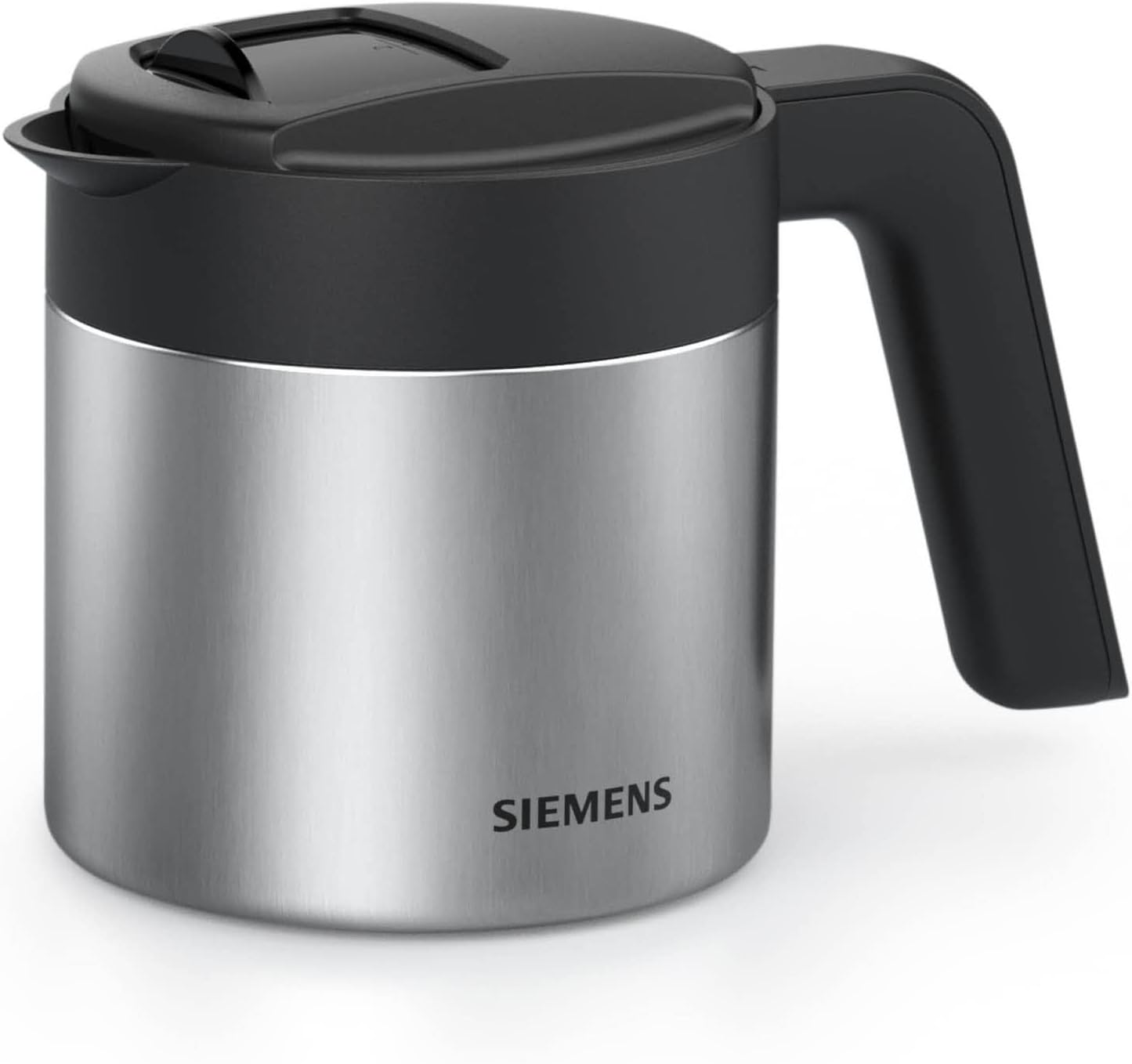 Siemens TZ40001 Thermal Coffee Pot Direct Brewing from the Fully Automatic Coffee Machine, Keep Warm Function, Sliding Lid, Easy to Clean, Perfect for EQ500, EQ700, EQ6 Plus and EQ900, 1 L, Stainless