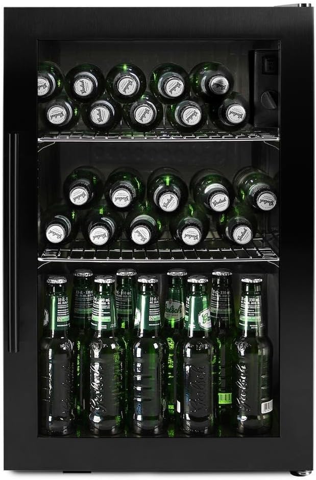 CAVIN Arctic Collection Freestanding Beer Fridge 63 L Black, Compressor Cooling, LED Lighting, 0 to 10°C, 63 Liters