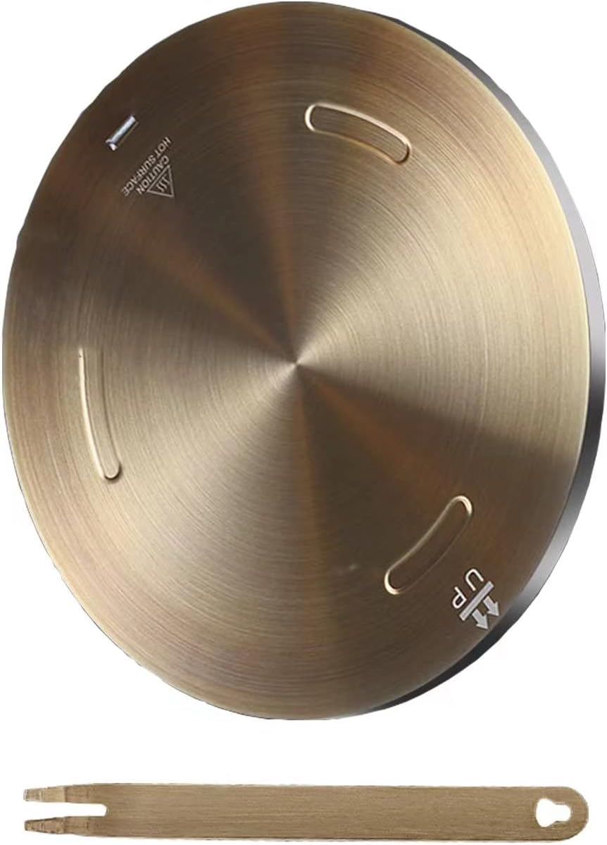 Grourarty Grouarty Heat Distributor Plate 24cm Stainless Steel Induction Adapter Simmer Plate for Electric Gas Glass Hob Induction Cooker Converter Plate with Handle