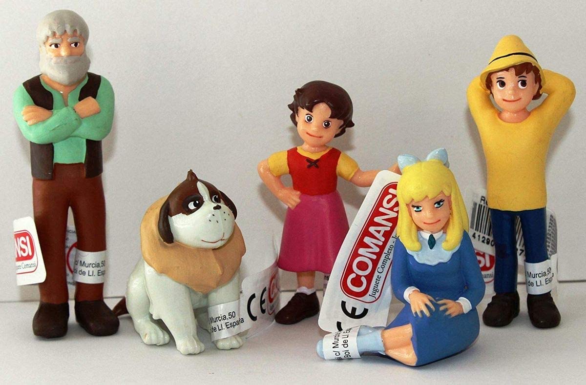 Comansi Play Set – 5 Figures Heidi Grandad Peter Heidi Clara Josef Approx. 