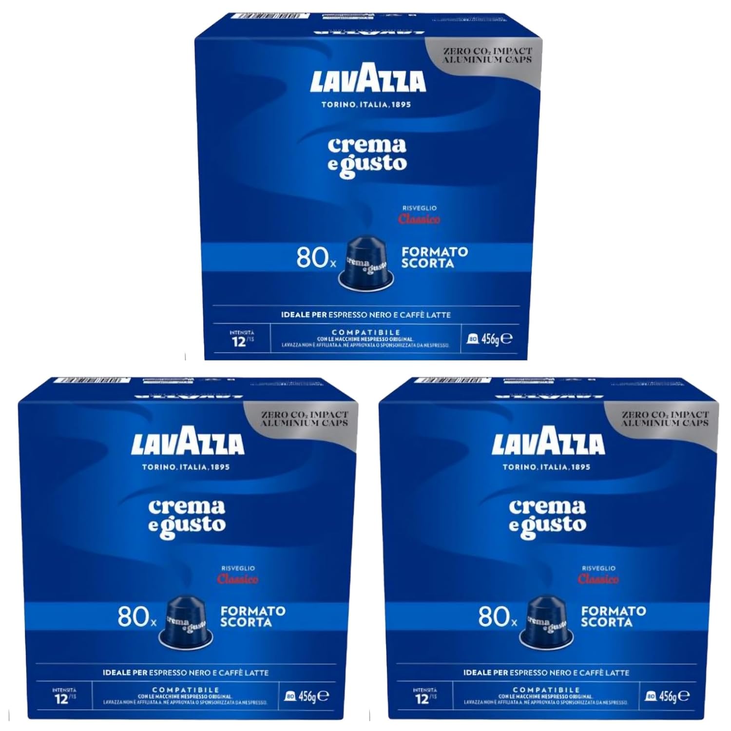 320 Coffee Capsules Aluminum Lavazza Cream and Flavor Classic Compatible Nespresso