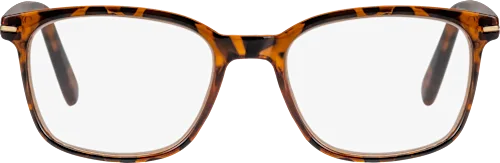 Visiomax Ready-made reading glasses, glossy/transparent, demi-brown +1.00, 1 pc.