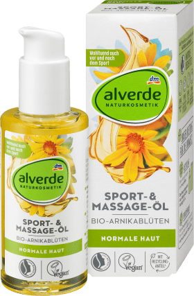 alverde NATURKOSMETIK Sports & massage oil organic arnic trille, 100 ml