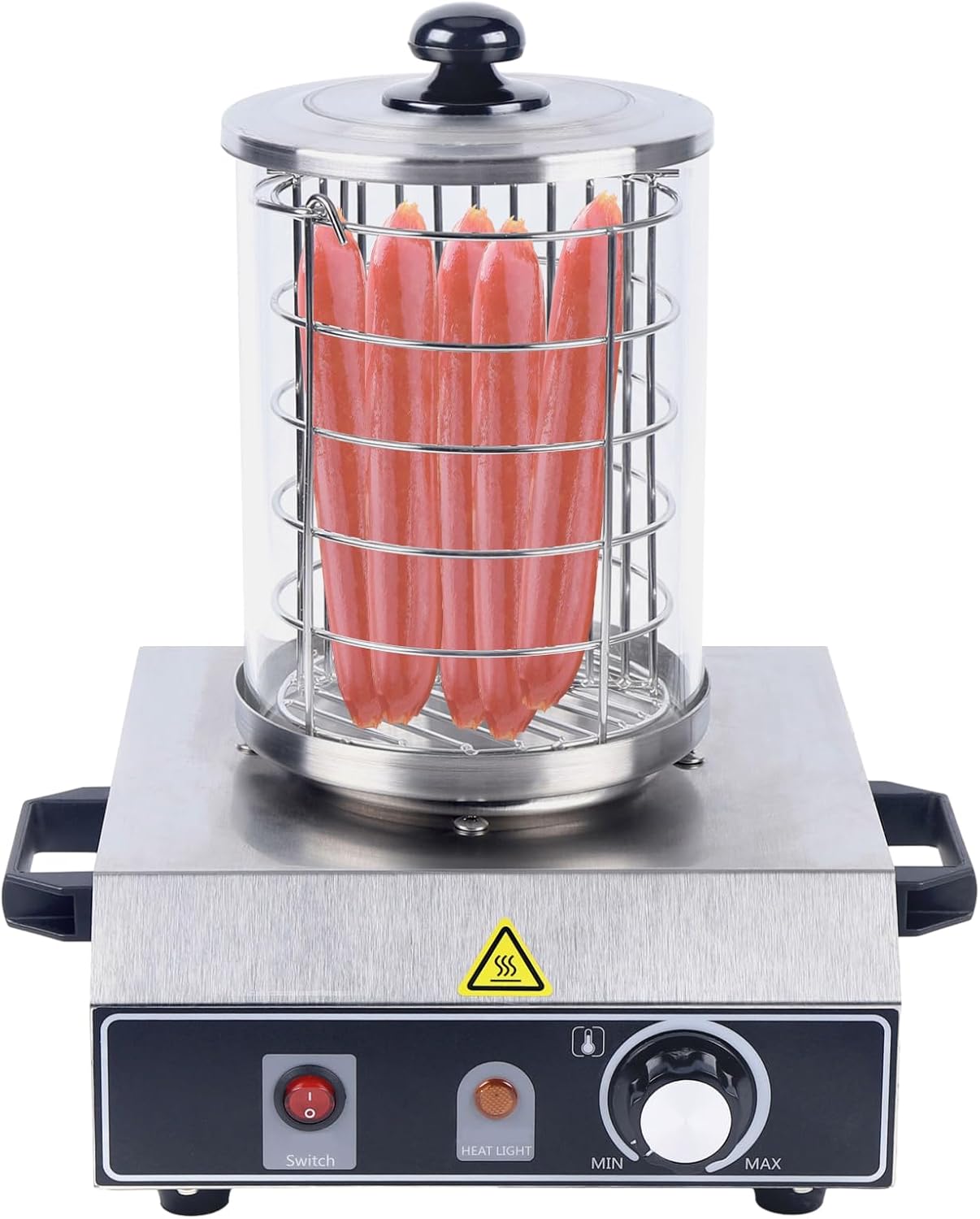 TONFEION Stainless Steel Bockwurst Warmer 350 W, Sausage Warmer Hot Dog Device, Professional Sausage Cooker 30-85°C Adjustable Temperature, Electric Sausage Cooker 16 x 21.5 cm, Hot Dog Maker for