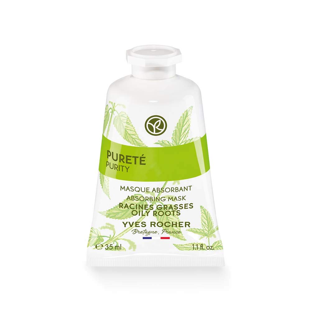 Yves Rocher Plant Care Hair 2 in 1 Absorbing Mask Fresh Keeps My Hair Fresh for Longer and Protects the Environment 1 x Tube 35 ml