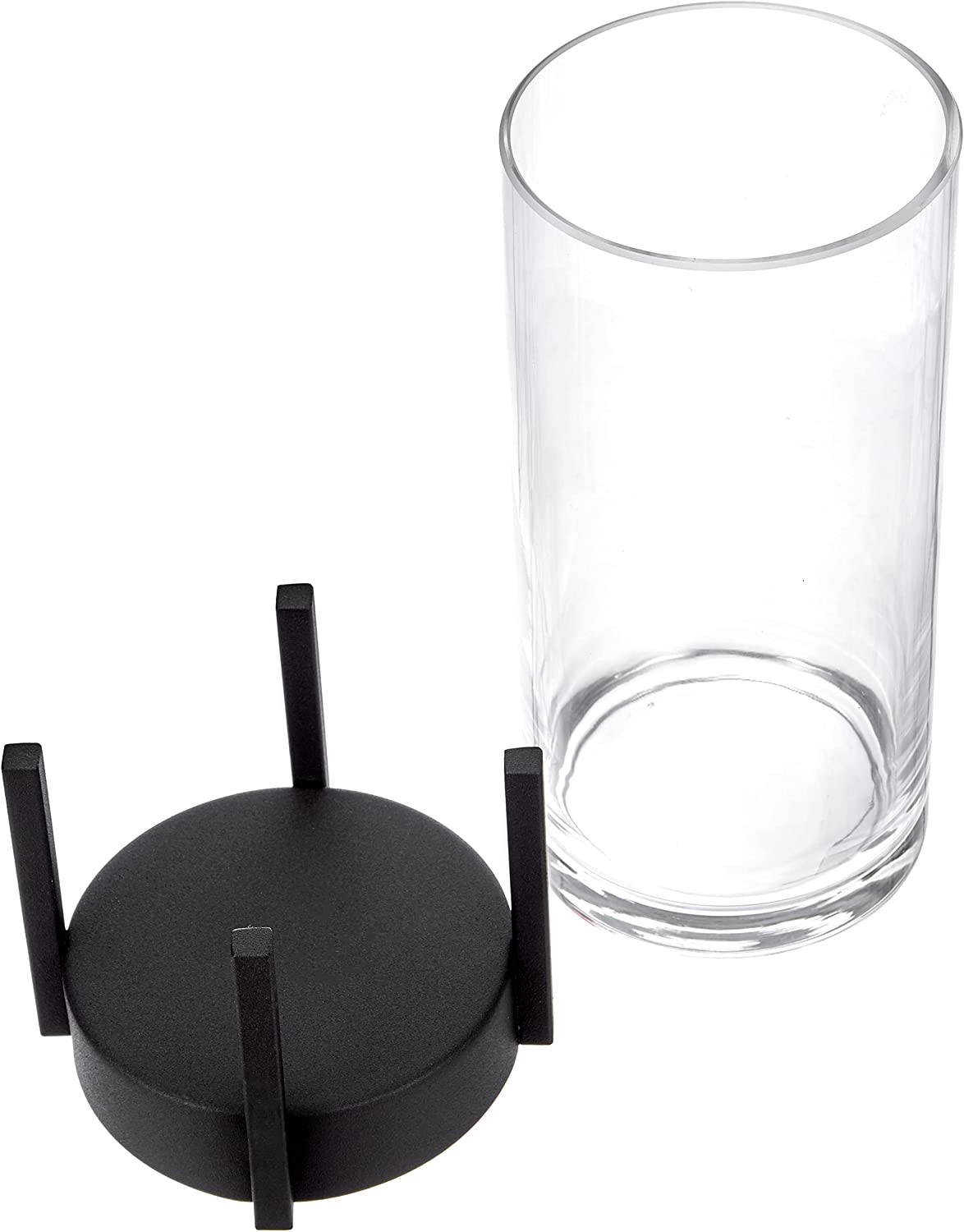 Blomus Nero Tea Light Holder, Metal, Black, H 32 cm, W 14.5 cm