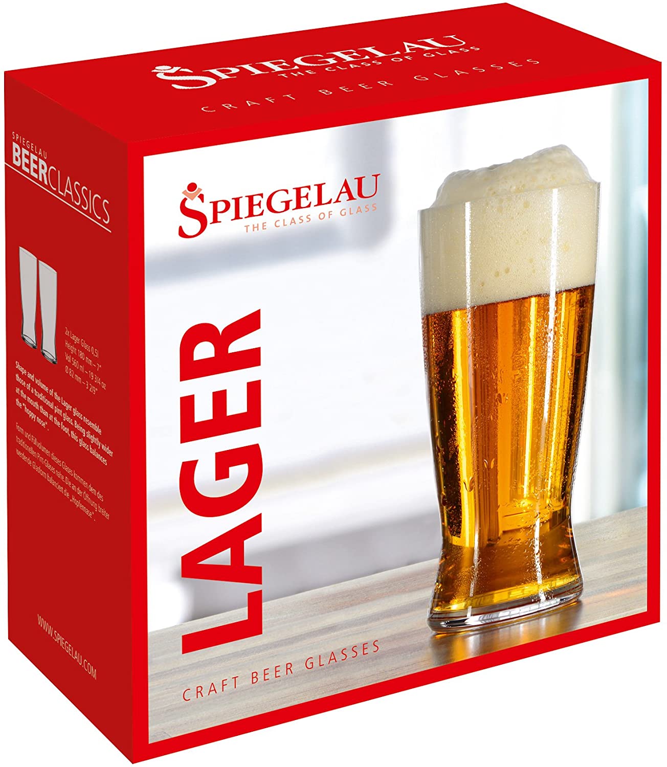 Spiegelau & Nachtmann :Spiegelau, Beer Classics Lager Set of 2