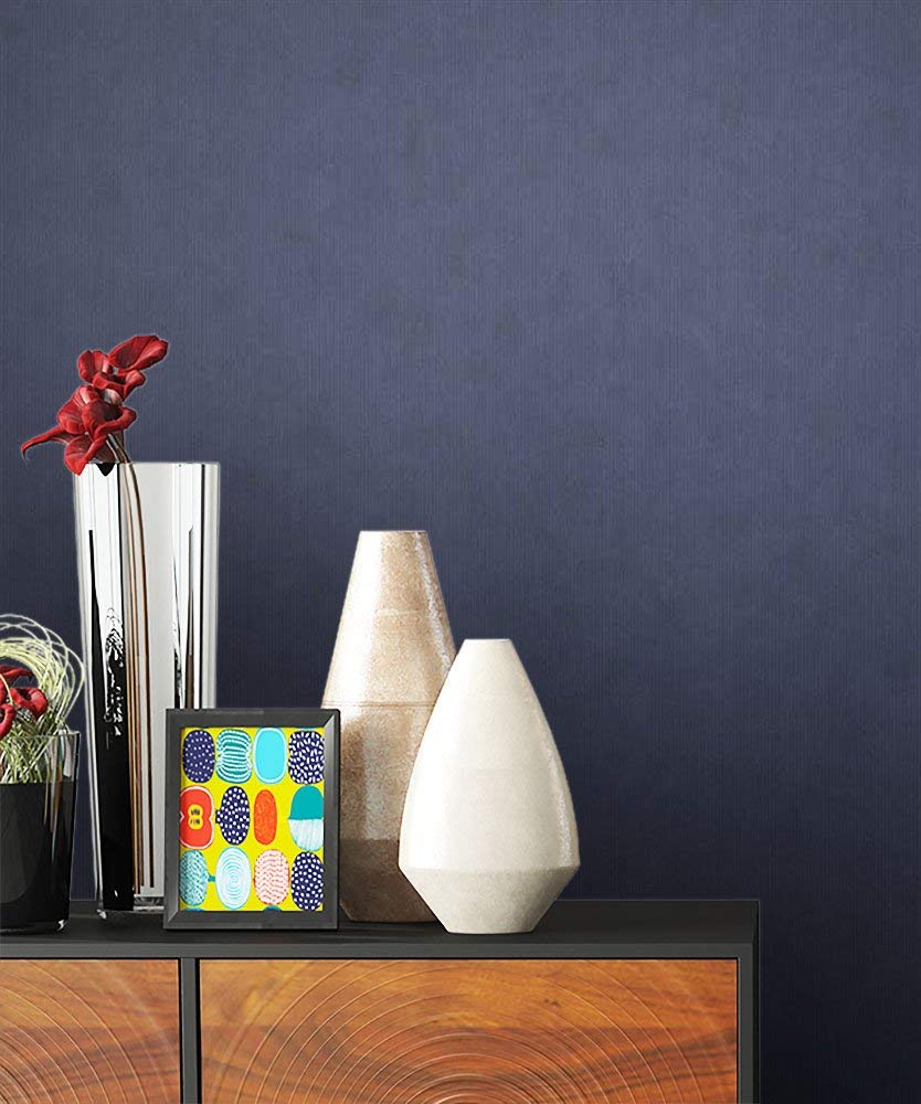 Newroom Design Newroom Non-Woven Wallpaper Plain Blue Plain Beautiful Modern And Elegant D