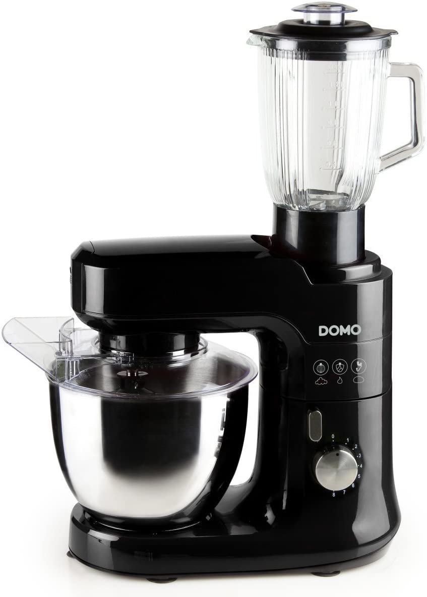 Domo Food Processor Kneading Machine Rührmaschine Slicer/DO9146 KR Black Blender