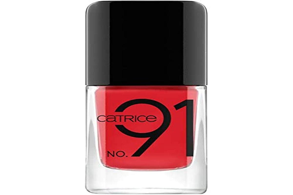 Catrice ICONAILS Gel Lacquer, Nail Polish, No. 91 Gym Tonic, Red, Long-Lasting, Shiny, No Acetone, Vegan, Microplastic Particles Free (10.5 ml), ‎beige